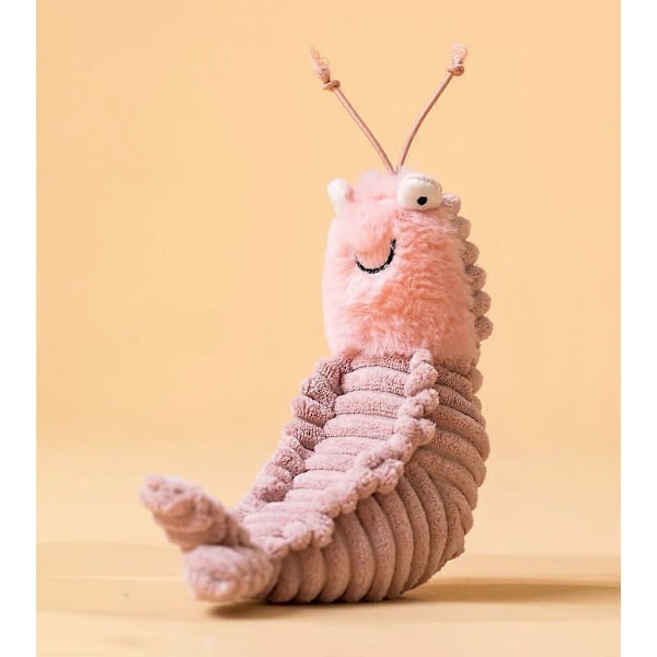 Plysch Skaldjur Leksaker Räkor Söta Sheldon Räkor Dockor Gosedjur Lugnande Docka för Baby Barn Födelsedagspresent 27cm red