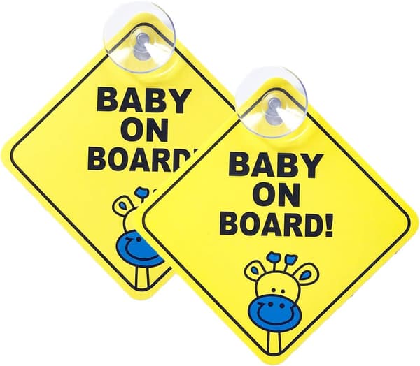 2 st Baby on Board-skylt för bil, magnetisk reflekterande säkerhet W