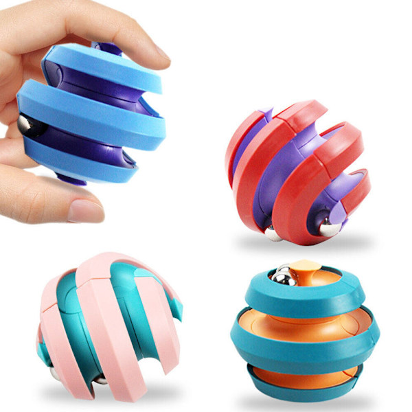 Mobius Magic Roterande Orbitboll Fingertoppsspel Decompression Leksaker Blå