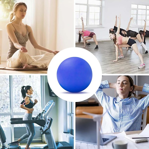 (Arbejdsdagskampagne!) Massage Hockeybold til myofascial afslapning, fødder, ryg, triggerpunktsterapi bold, muskelknuder, yog Royal Blue