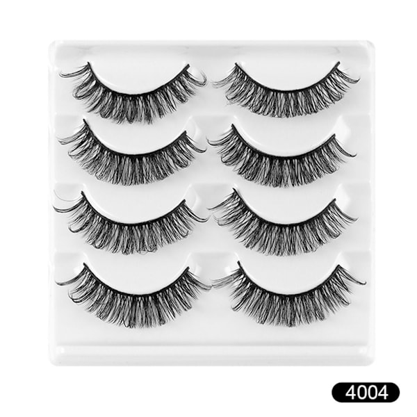 4 par løse øjenvipper Russiske Strip Lashes 4004 4004 4004 4004