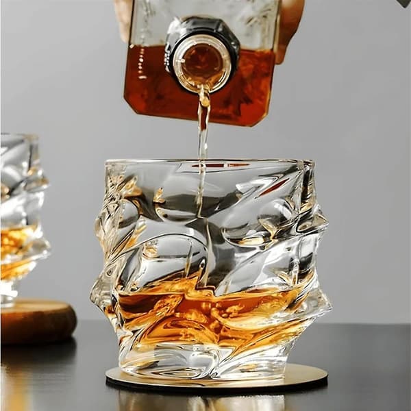 Japansk krystal whiskyglas, håndblæst til mænd, Storm Collection