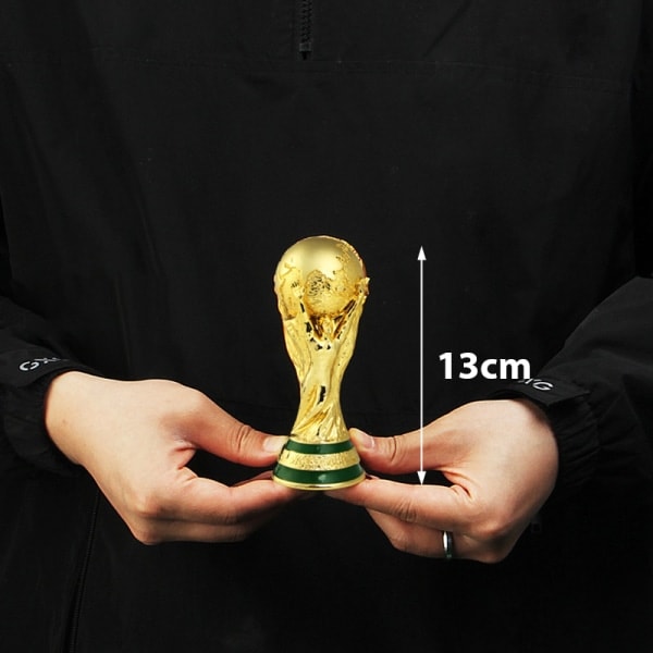 VM-trofæ i resin, trofæmodelreplika, fodboldfan 13cm