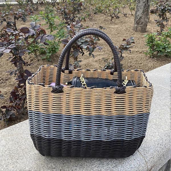 Woven Basket Large Basket Decorative Basket Sundries Container Handheld Basket