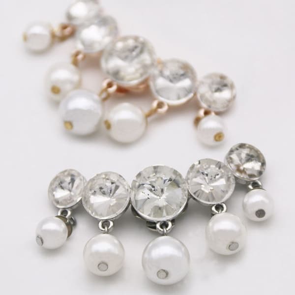 Rhinestone Skoklips Glitrende Dekorativ Klips SØLV Silver