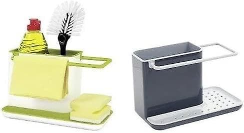- Caddy - Oppbevaring for vask, Holder for svamp, skrape, børste, oppvaskmiddel, oppvaskklut,