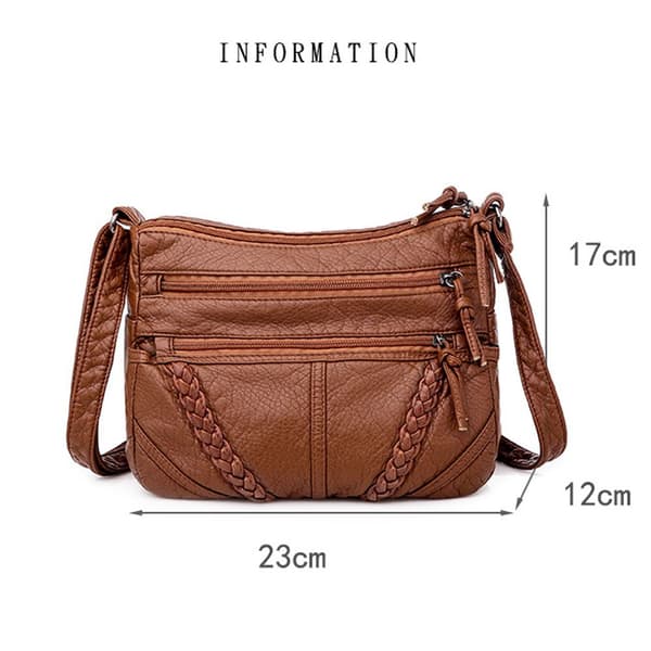 Crossbody-tasker i PU-læder, stoftaske, SORT black