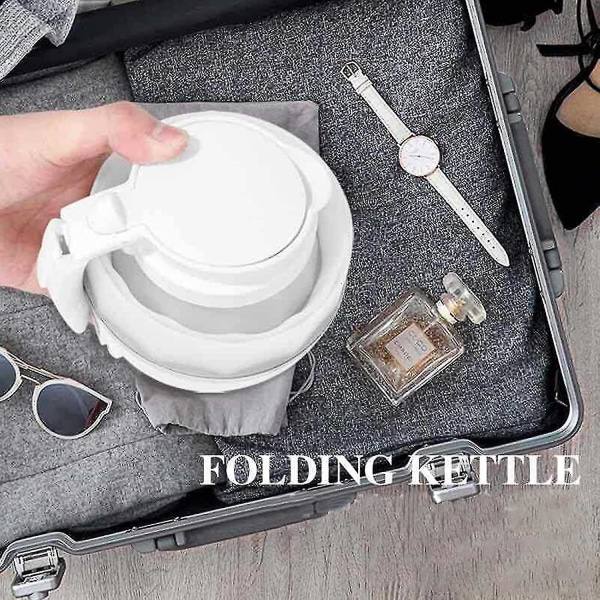 Foldbar Vandkeddel 2024 0,6 l Silikon Rejsekoger Foldbar Elektrisk Vandkeddel, til Camping, fw