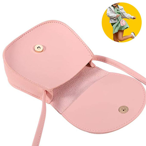 Tyttöjen olkalaukut, söta kanin olkalaukut lapsille, mini prinsessakukkaro, säädettävä vyö lapsille tytöille