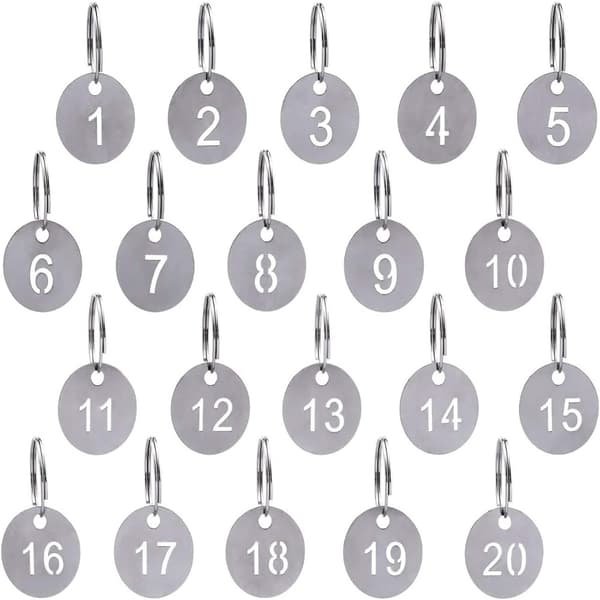 20 kpl Numeroidut Avaimenperät Pyöreät Numeroidut Merkit