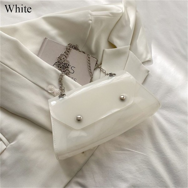 Kedje-axelväska Crossbody Bag VIT white