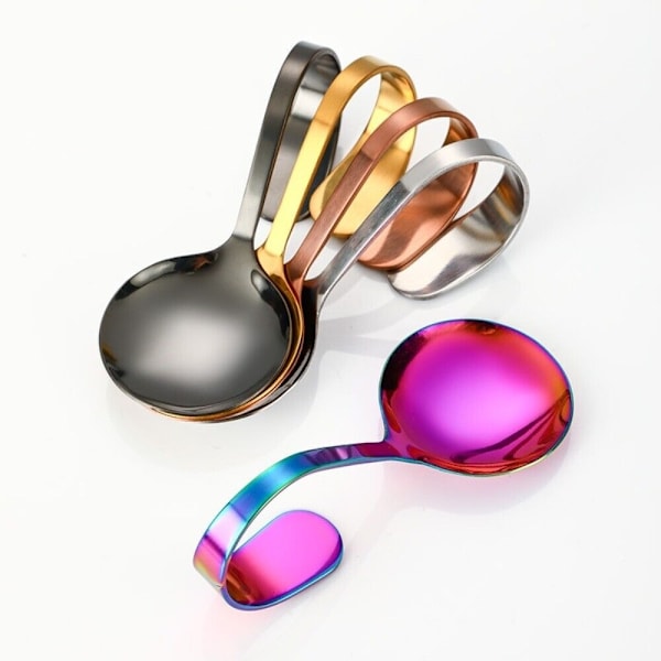 Kaareva Kahva Lusikka Annoslusikat MONIVÄRINEN OVALI OVALI Monivärinen Multicolor Oval-Oval