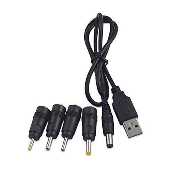Universal DC-till- USB -kabel 2.0 2.5 3.0 4.0 5.5 5 i 1 multi laddningskabel