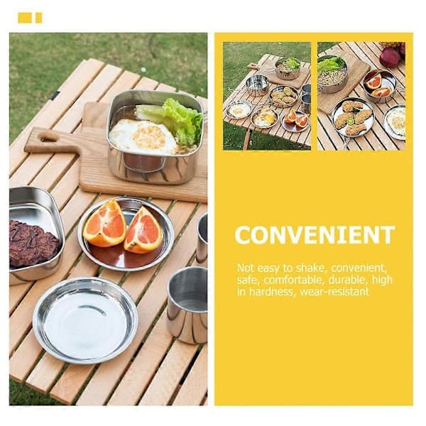 1 Sæt Campingkogegrej Rustfrit Stål Campingkasserolle Langt Håndtag Campingpande Campingudstyr