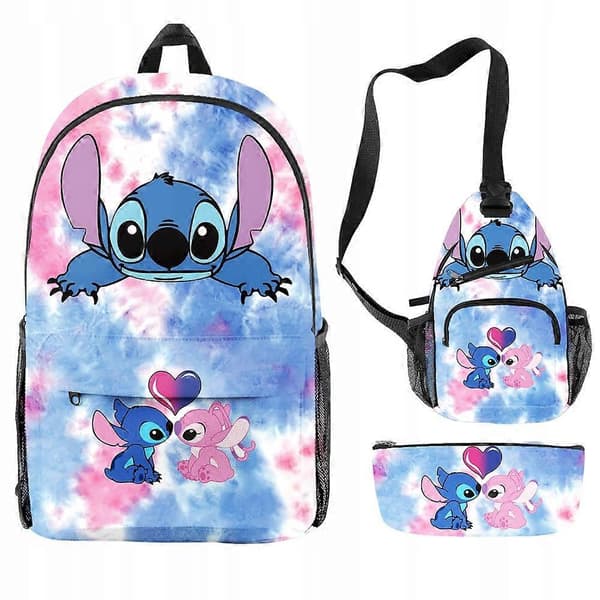 Stitch Skolryggsäck Set Pennfodral Väska 3i1