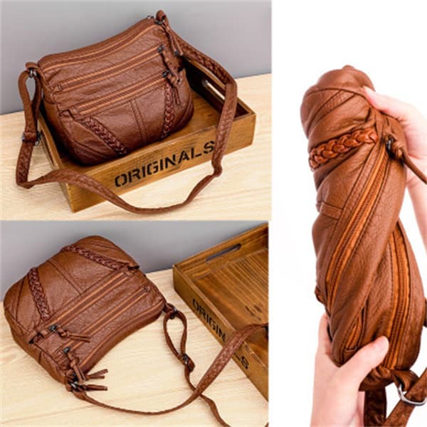 Crossbody-tasker i PU-læder, stoftaske, SORT black