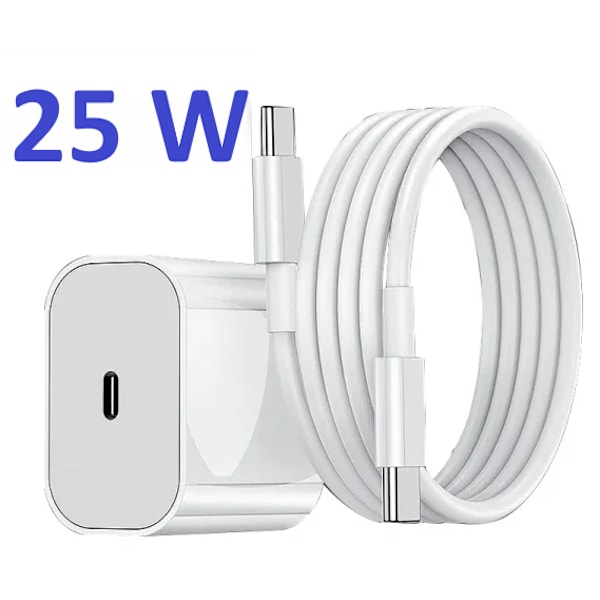 (Specialerbjudanden) 25W Snabbladdare för iPhone 15, 16