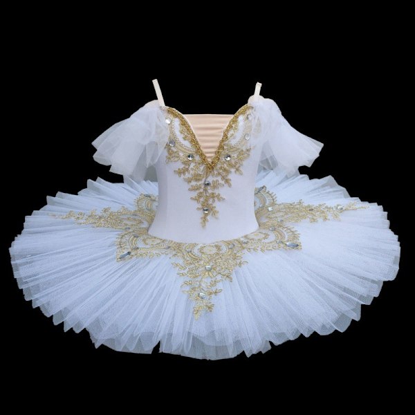 (Specialerbjudande) Flickors Professionella Balett Tutu Klänning Balett Vit2 white2 150cm white2