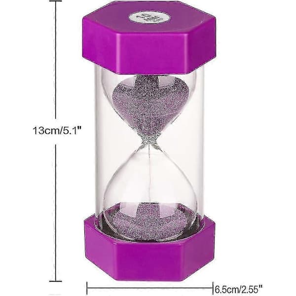 Sæt med 5 timeglas til børn, timeglasfunktion, timeglasfarver, køkkenur, køkkentimer med timeglas, 3, 5, 10 og 30 minutter...