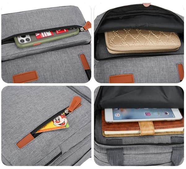 3-Piece Backpack Set - Oxford Fabric, Suitcase, Laptop Bag, Practical and Versatile