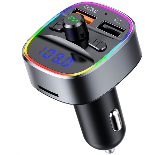 Bluetooth Fm-sändare för bil Bluetooth biladapter Mp3-spelare FM-sändare As shown