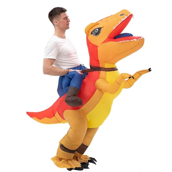 (Erikoistarjoukset) Puhallettava Dinosaurushahmo Puku Lasten Halloween Rekvisiitta Hauska Tyrannosaurus Rex Alien Vaatteet Jouluasu_NA