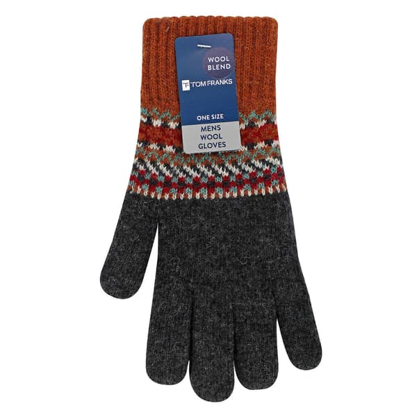 - Herre Uldhandsker | Søde Fairisle-handsker til vinteren Orange One Size