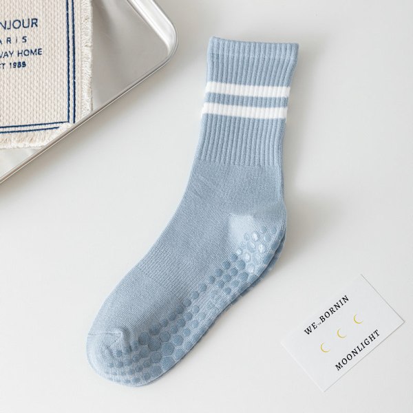 Bomulds Yoga Sokker til Kvinder - Anti-Slip Pilates Sokker, Midt-Kalv, Lange Sokker, Sportsokker, Pin Pink Average size-yoga socks