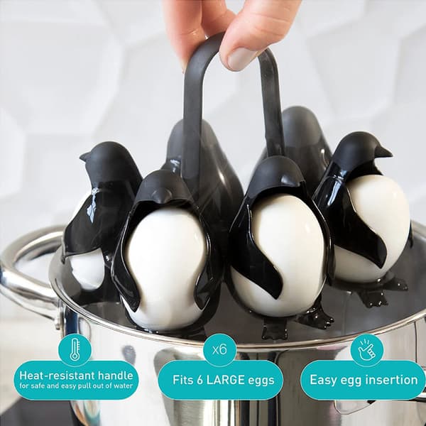 Eggeholder i pingvinform Kok Egg Oppbevar Server For Å Lage Kokte Egg
