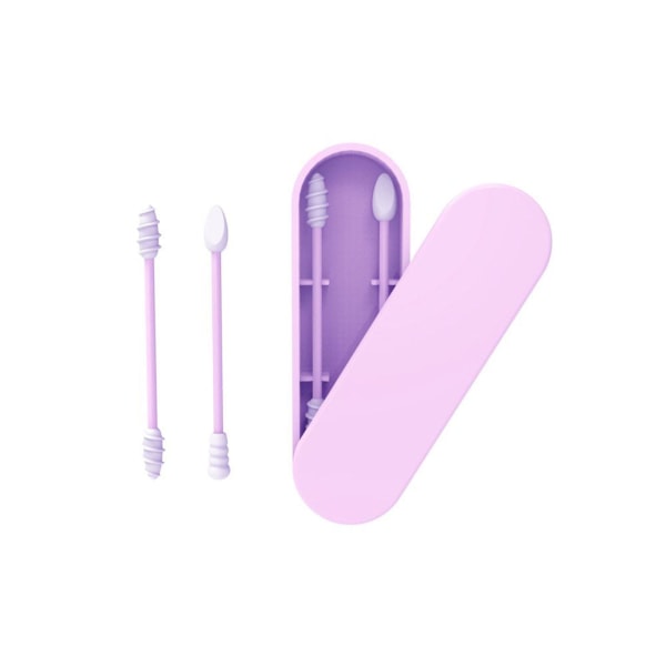Silicone Cotton Swab Spiral Ear Scoop Stick Reusable Makeup Stick Does Not Turn Off With Makeup Mirror Makeup Cotton Swab