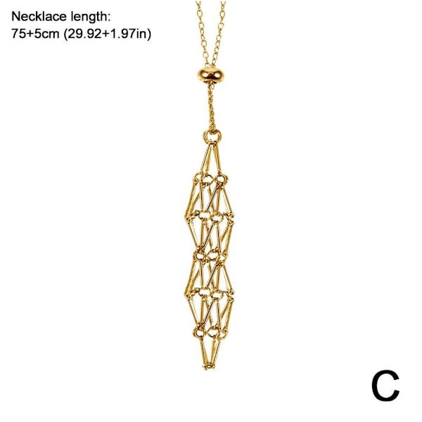 Halsband med kristallstenshållare, kristallhänge, justerbar