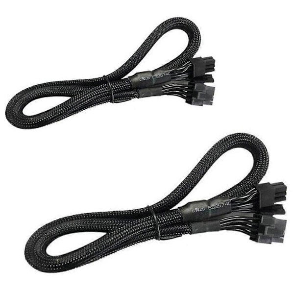 2-pak 8-PIN til 8-pin (6+2) PCIE VGA strømkabel Flex TIL EVGA Supernova 650 750 850 1000 1600 2000 G2 G3 P2 T2 GS