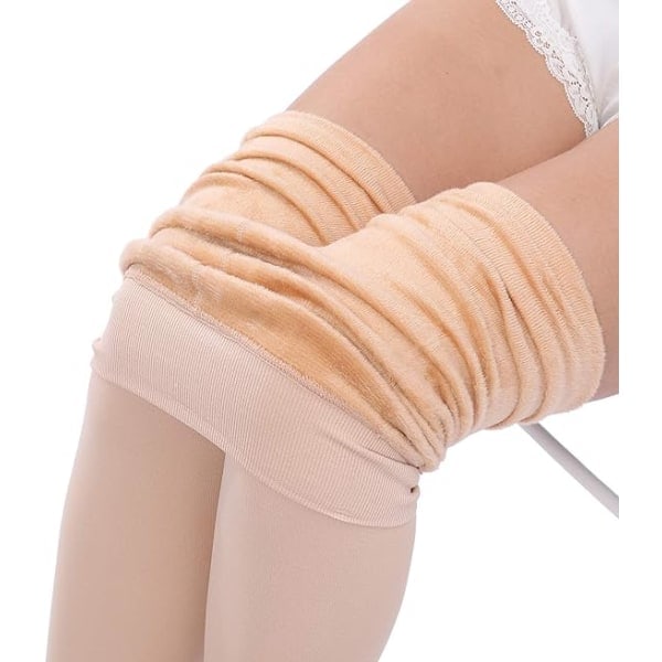 Dam Fleeceforet Leggings med Tyk Fløjl, Termiske Bukser til Kvinder