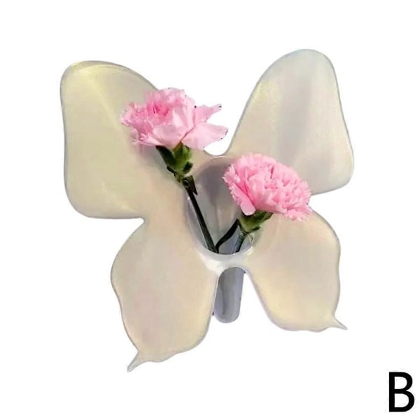 (Specialerbjudande) Modern Minimalistisk Akryl Fjäril Vas Vardagsrum Sovrum Dekoration Blomma Transparent