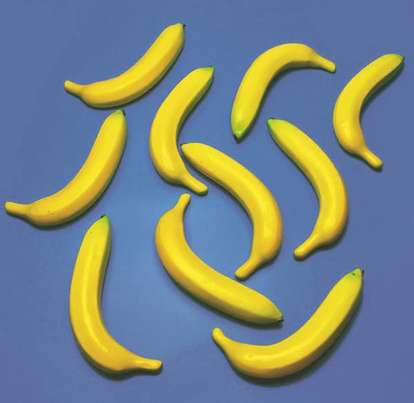 Artificial Yellow Bananas Lifelike Simulation Fake Fruit Home House Kitchen Decoration 5pcs Set