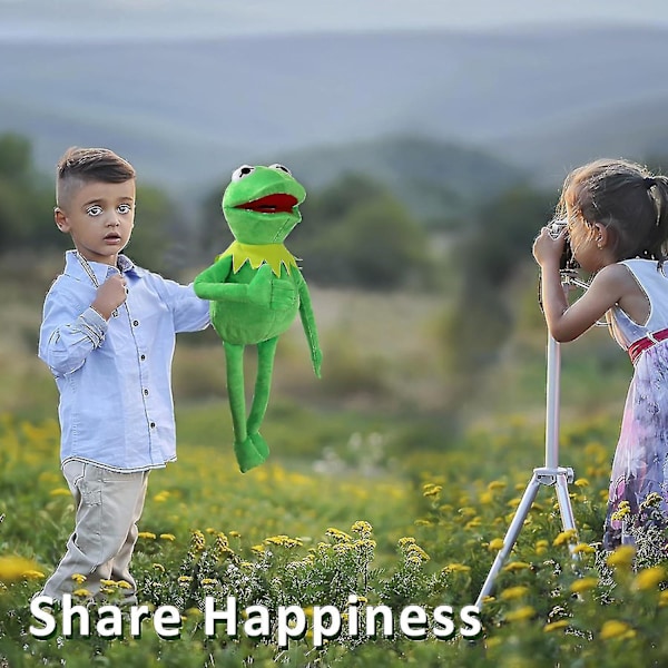 (Arbetardagskampanj!) Kermit the Frog Handdocka, Groda Plysch, Mupparna Show, Mjuk Groda Dockteaterdocka Lämplig För Rollspel - Grön, 24 Tum 24 Inches