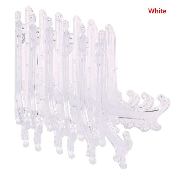 12 stk Display Stativ Staffeli Tallerkenholder Bilde Kunst Plast White