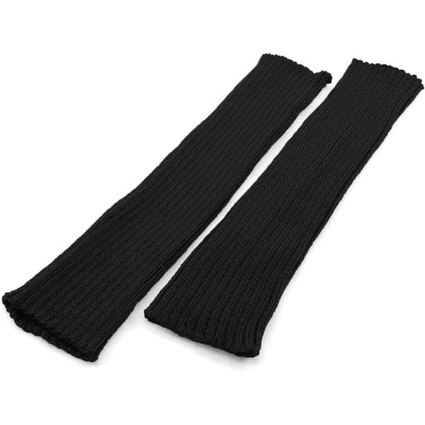 Dam Benvärmare i 80-tals Ribbstickning Black