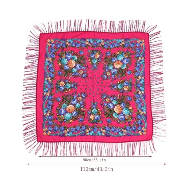 Blomstrete skjerf i etnisk stil 13 13 13 13