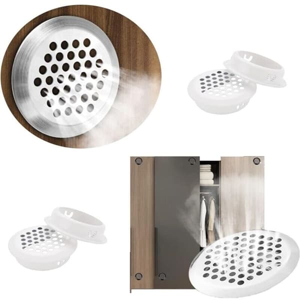 Ventilationsgitter 20 stykker 35 mm Ventilationsgitter Ventilationsgitter Ventilationsgitter Hul Rustfrit Stål Hvid Rund Ventilation