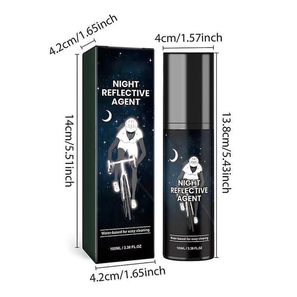 Sikkerhedsreflekterende spray til tøj 100ml Reflekterende spray for bedre synlighed-11