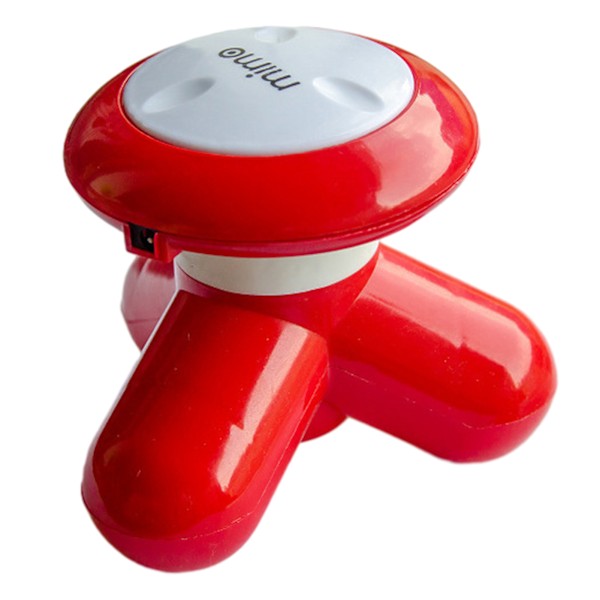 (Särskild kampanj) Mini Handhållen Massageapparat Bärbar Helkroppsmassageapparat med Vibration för Avslappning Red