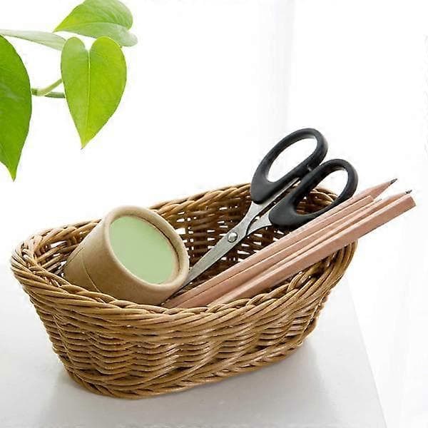 Braided Bread Basket Serving Basket 3, Förvaringskorg för Mat Frukt Kosmetisk Förvaring