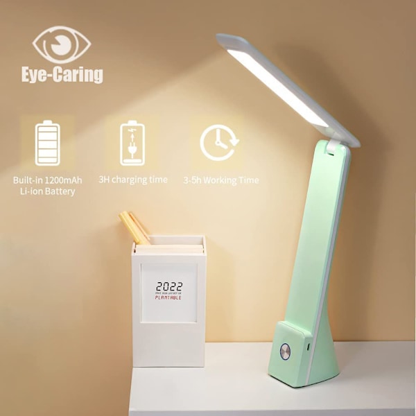 LED-skrivbordslampa Sladdlös lampa VIT white