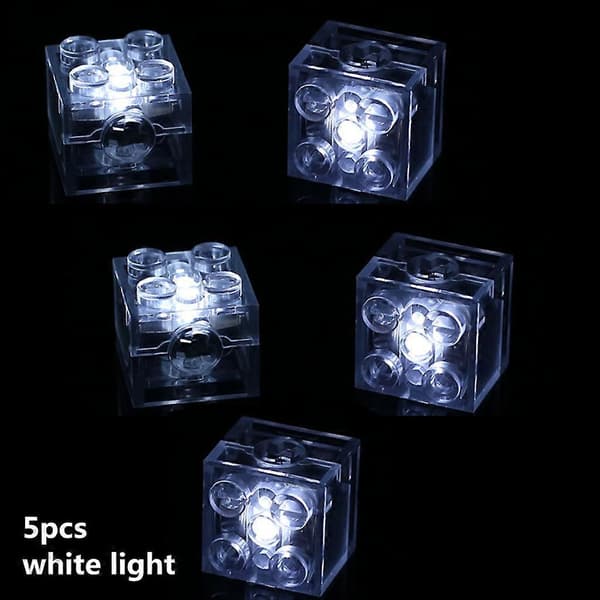 Lys Sæt Klar Transparent Klods Reservedel til DIY Byggeklodser white light