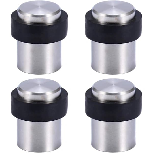 (4-pack) Golv Dörrstopp 4,5cm Rostfritt Stål Dörrstopp