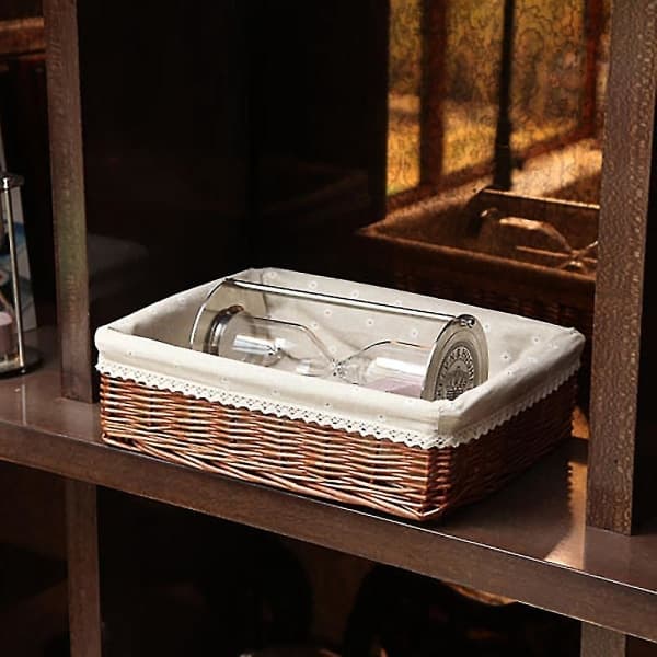 Handmade Woven Storage Basket Bread Basket Fruit Basket Serving Baskets For Home Kitchen Desk