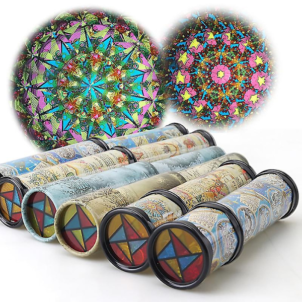 Värien tunnistus - Mukava kahva - Lasten kaleidoskooppi - Kiertävä - Monivärinen muotoilu - Klassinen kaleidoskooppi lapsille - Suuri 3 osaa Large 3 Section Random Color