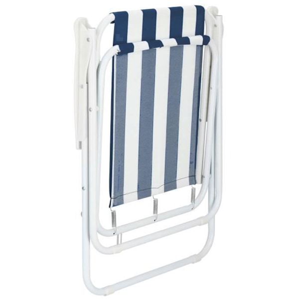 SPRINGOS® Kokoontaitettava rantatuoli retkeilyyn 52x59x80 cm - tumma vit blå