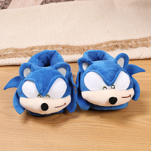 (Specialerbjudande) Sonic Tofflor Plyschtofflor Runt Sonic the Hedgehog Hemma